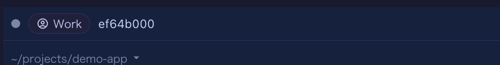 Work のアカウント名が出たセルのヘッダー